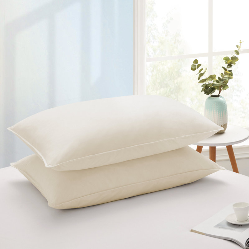 Off White Queen Feather and Down Blend Pillow Set