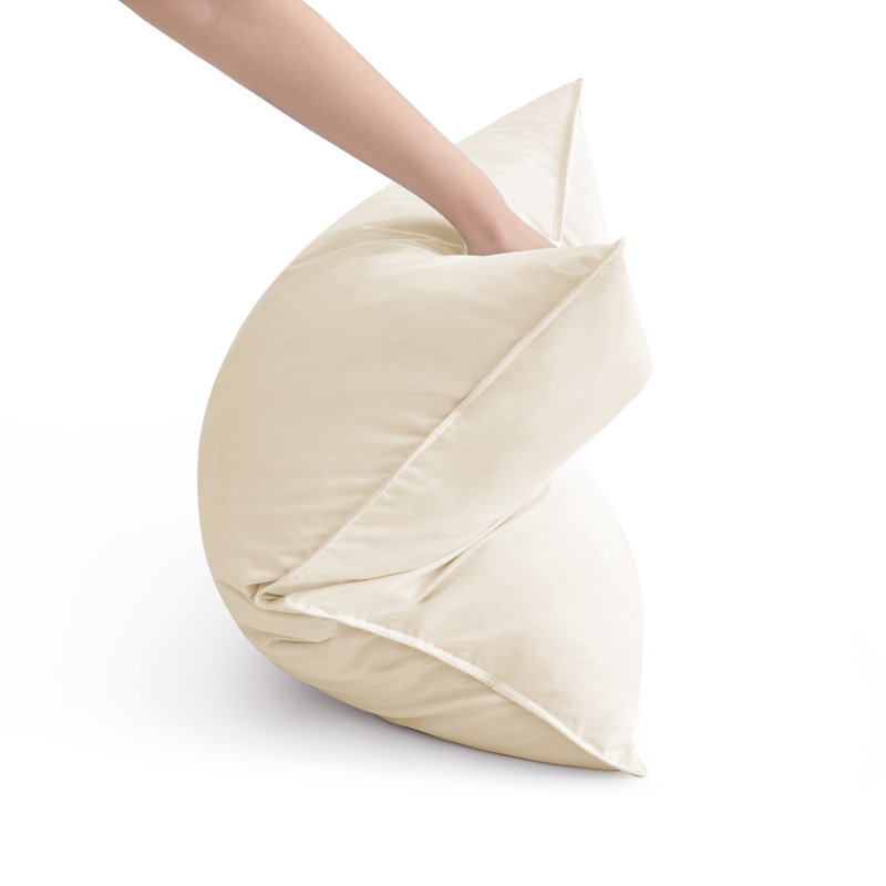 Off White Queen Feather and Down Blend Pillow Set