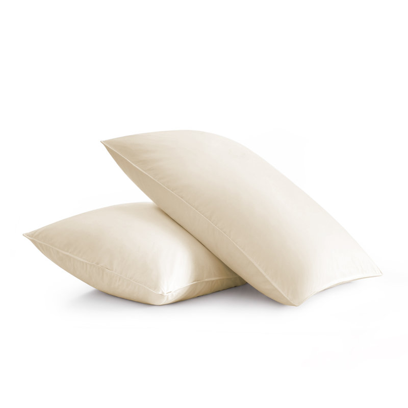 Off White Queen Feather and Down Blend Pillow Set