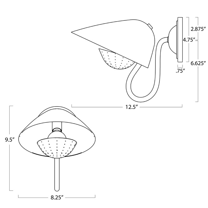 Natural Brass Dimmable Gooseneck Arm Sconce