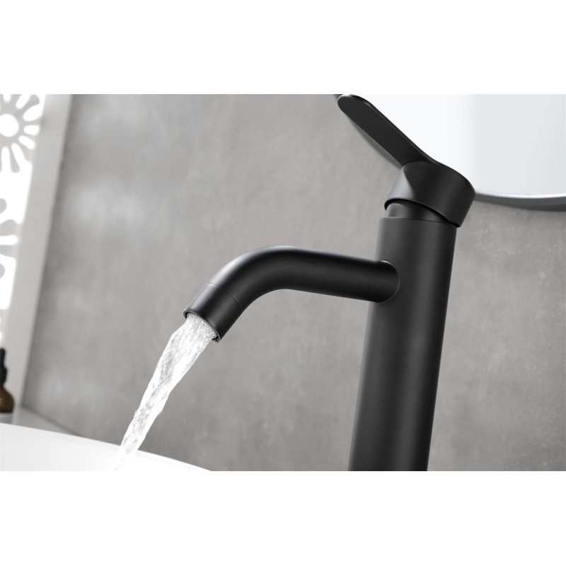 Matte Black Stainless Steel Single Handle Bathroom Faucet