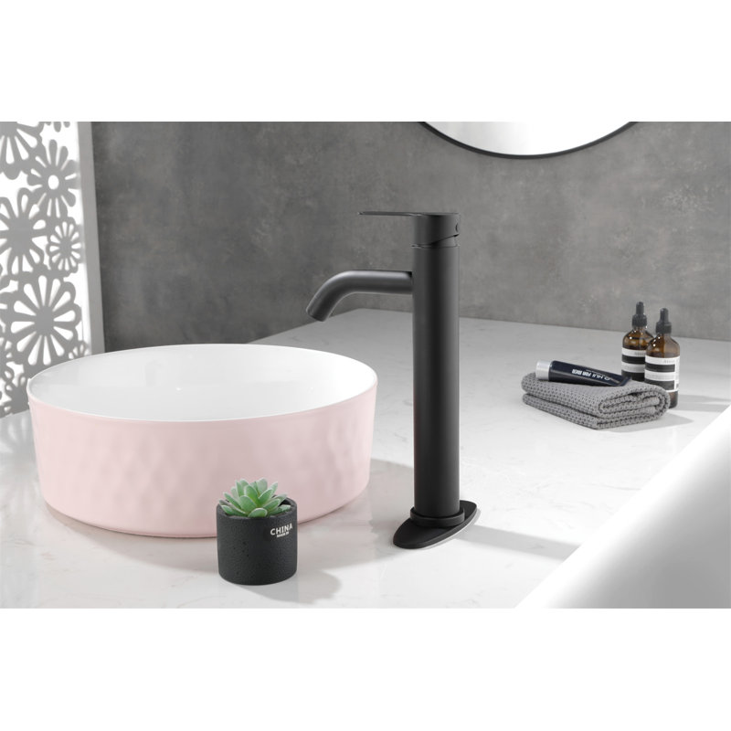 Matte Black Stainless Steel Single Handle Bathroom Faucet