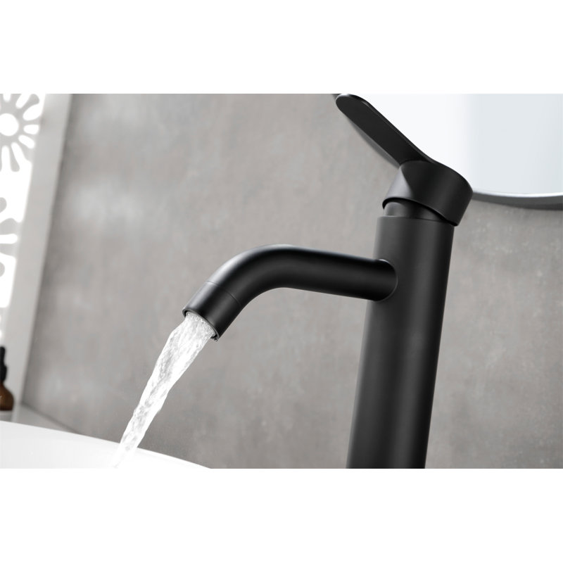 Matte Black Stainless Steel Single Handle Bathroom Faucet