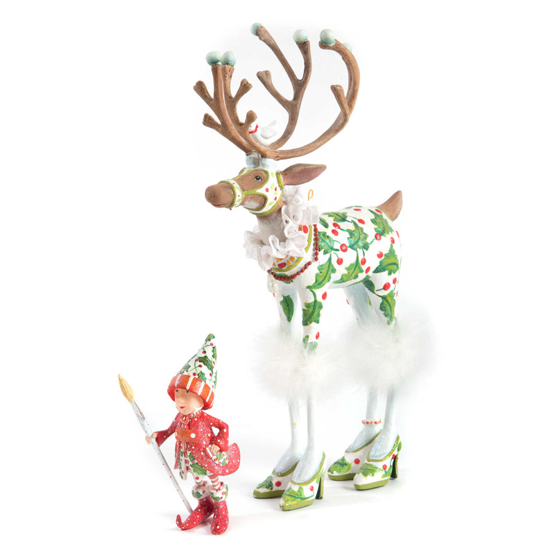 Hand-Painted Resin Elf Hanging Ornament Set