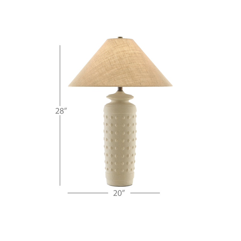 Sonoran Sand Ceramic Table Lamp with Burlap Shade