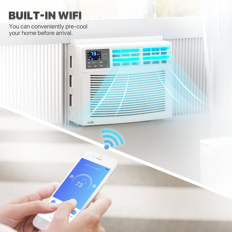 Mollie 12,000 BTU White Smart Window Air Conditioner with Remote