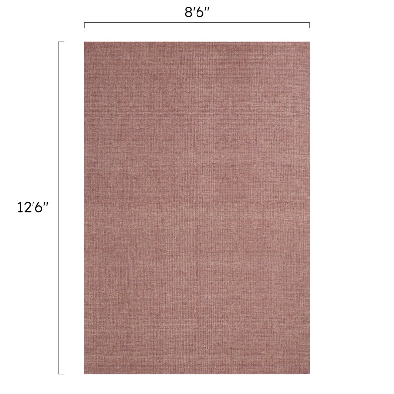 Spice Rose Burgundy Hand-Tufted Wool Rectangular Area Rug 2' x 3'