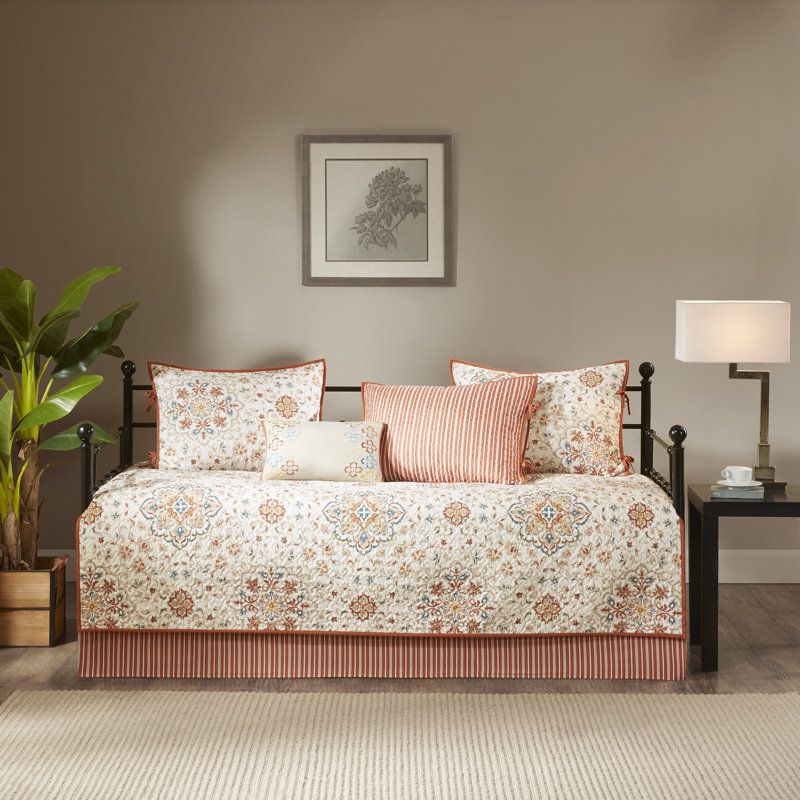 Ivory Microfiber Reversible Twin Daybed Cover Set