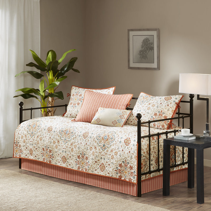 Ivory Microfiber Reversible Twin Daybed Cover Set