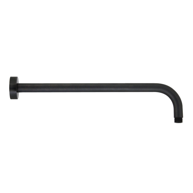 15" Rubbed Bronze Wall Mount Shower Arm with Flange