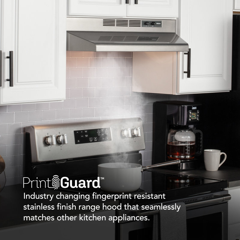 Broan 30" Stainless Steel Under Cabinet Range Hood with Charcoal Filter