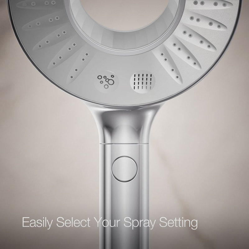 Polished Chrome Two-Function Handheld Showerhead