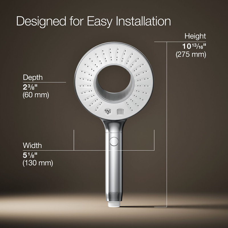 Polished Chrome Two-Function Handheld Showerhead