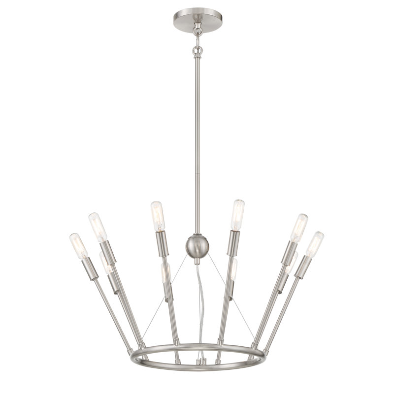 Royalty Brushed Nickel 10-Light Sputnik Chandelier