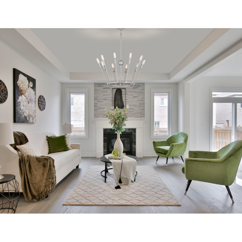 Royalty Brushed Nickel 10-Light Sputnik Chandelier