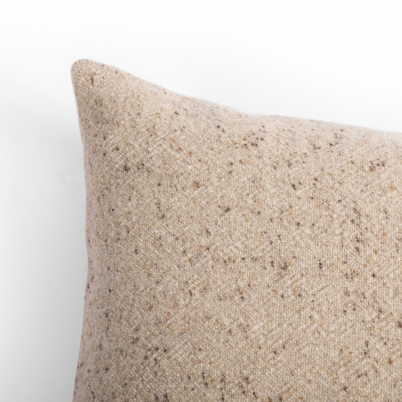 Hasselt Taupe Stonewash Linen Reversible Throw Pillow