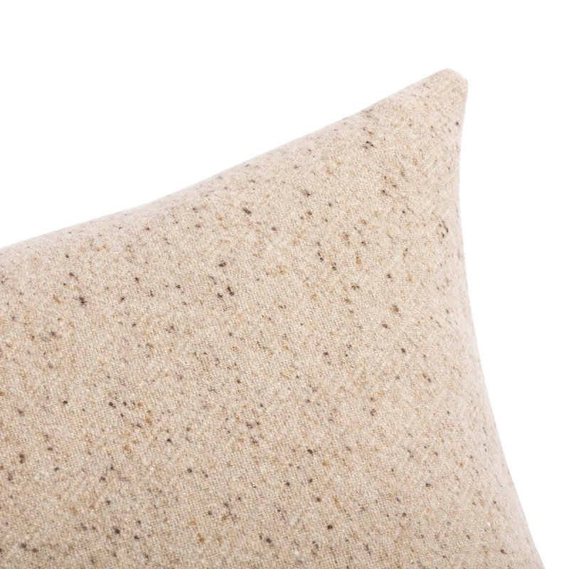 Hasselt Taupe Stonewash Linen Reversible Throw Pillow