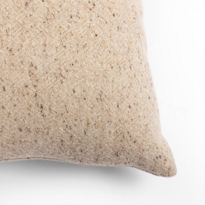 Hasselt Taupe Stonewash Linen Reversible Throw Pillow