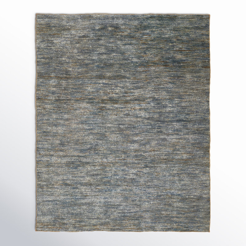 Hand-Knotted Beige Wool and Cotton Rectangular Rug 4' x 6'