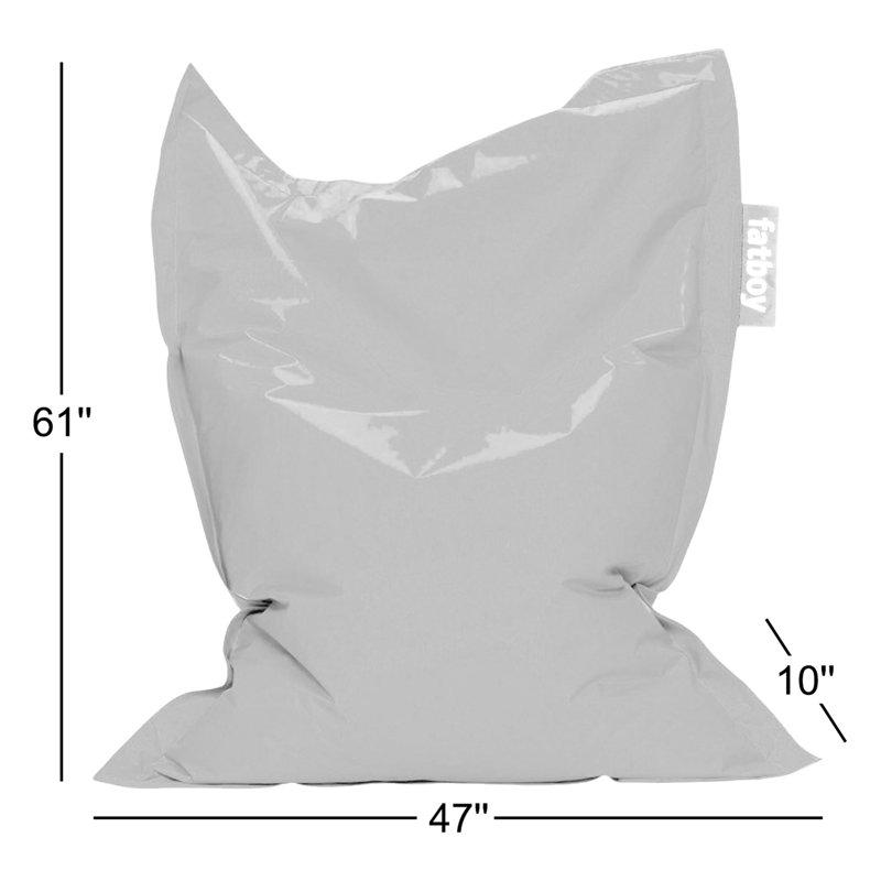 Medium Blue Nylon Water Resistant Bean Bag Chair