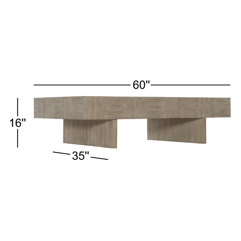 Transitional Rustic Oak Rectangular Outdoor Coffee Table with Storage