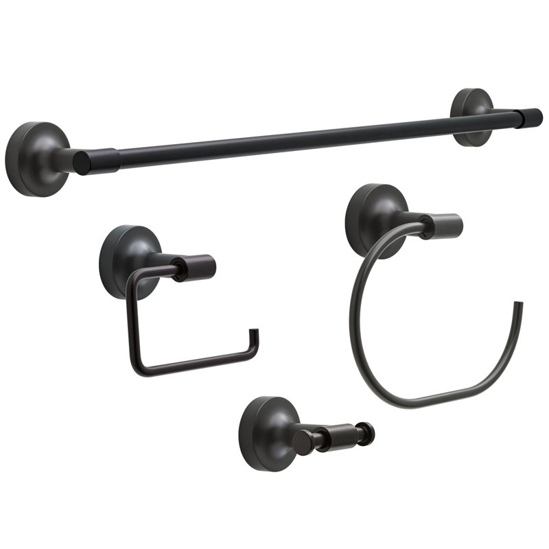 Matte Black Circular Wall Mounted Towel Ring