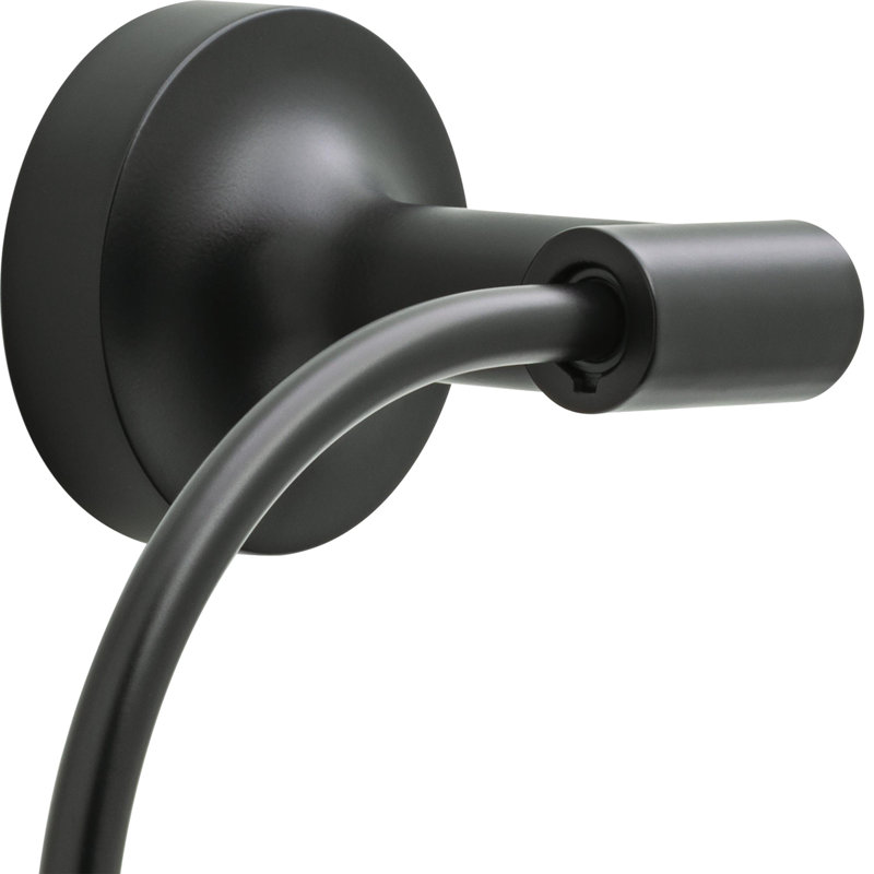 Matte Black Circular Wall Mounted Towel Ring
