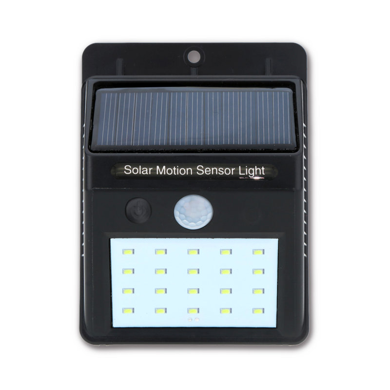 Black Solar Powered LED Motion Sensor Pathway Lights, 2-Pack
