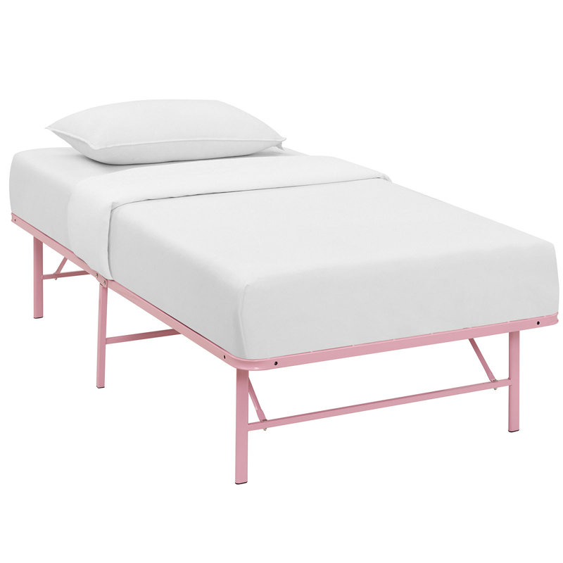 Horizon Red Twin Stainless Steel Foldable Bed Frame