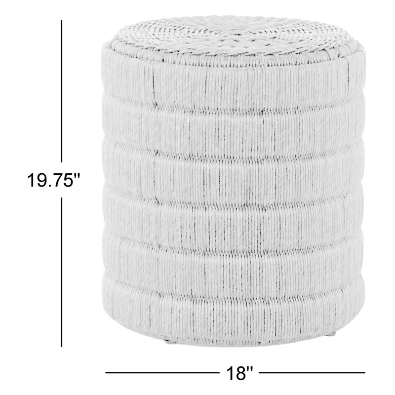 Satomi Dark All-Weather Wicker Round Side Table