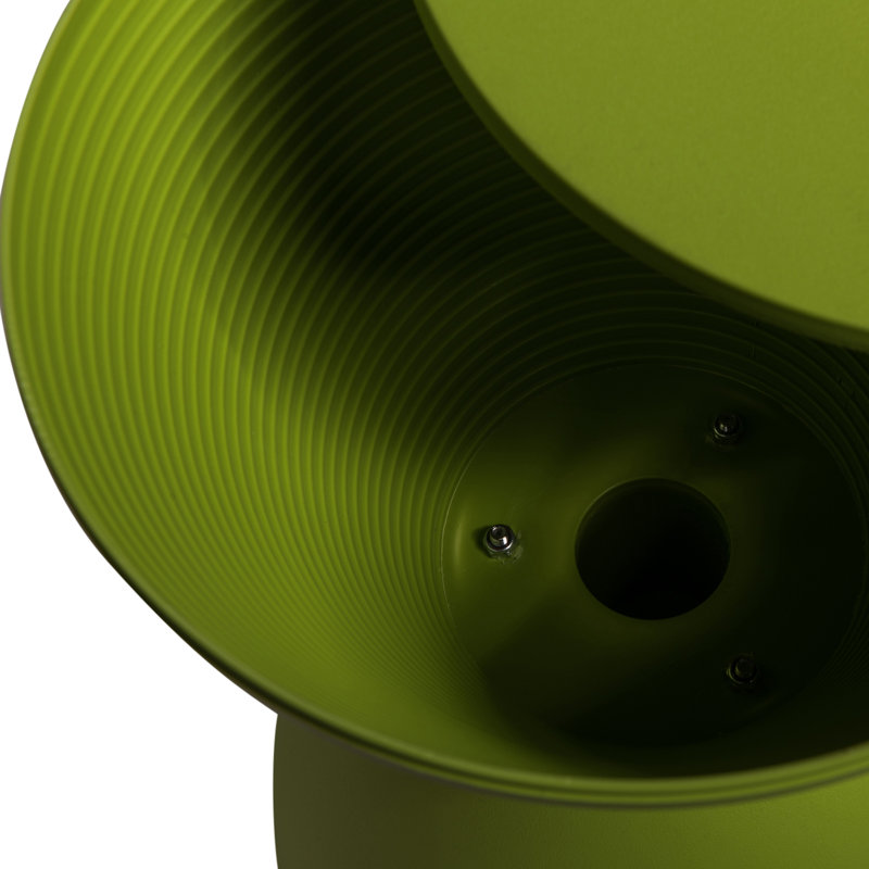 Green Ribbed Round Acrylic End Table