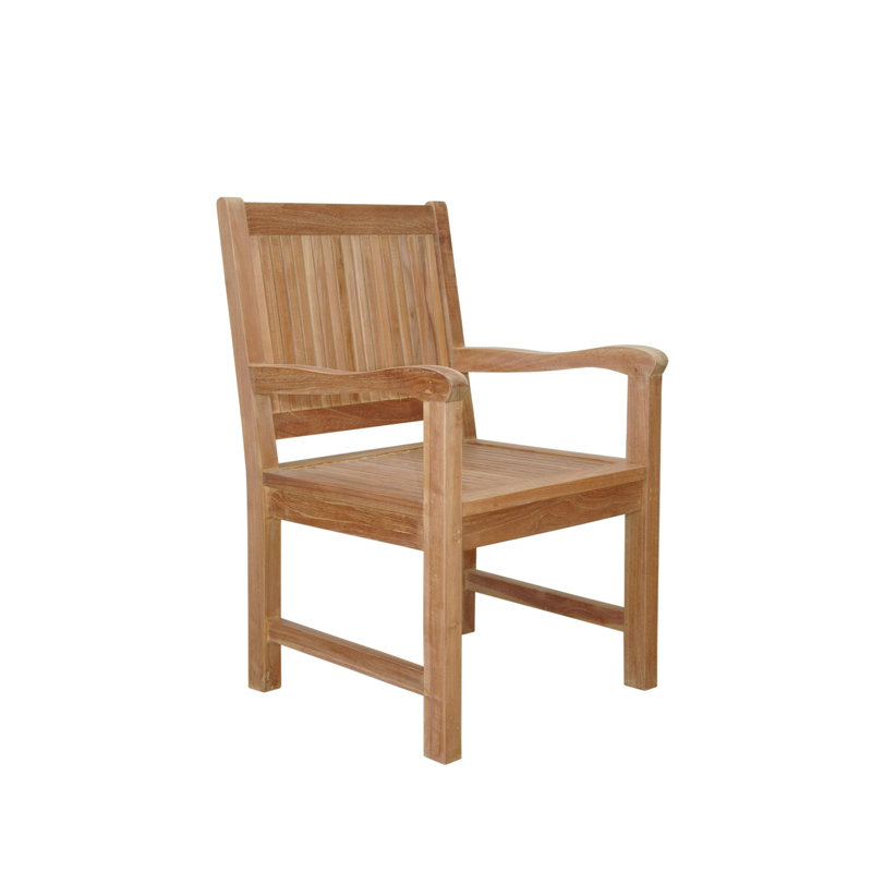 Montage 7-Piece Teak Outdoor Dining Set with Blue Cushions