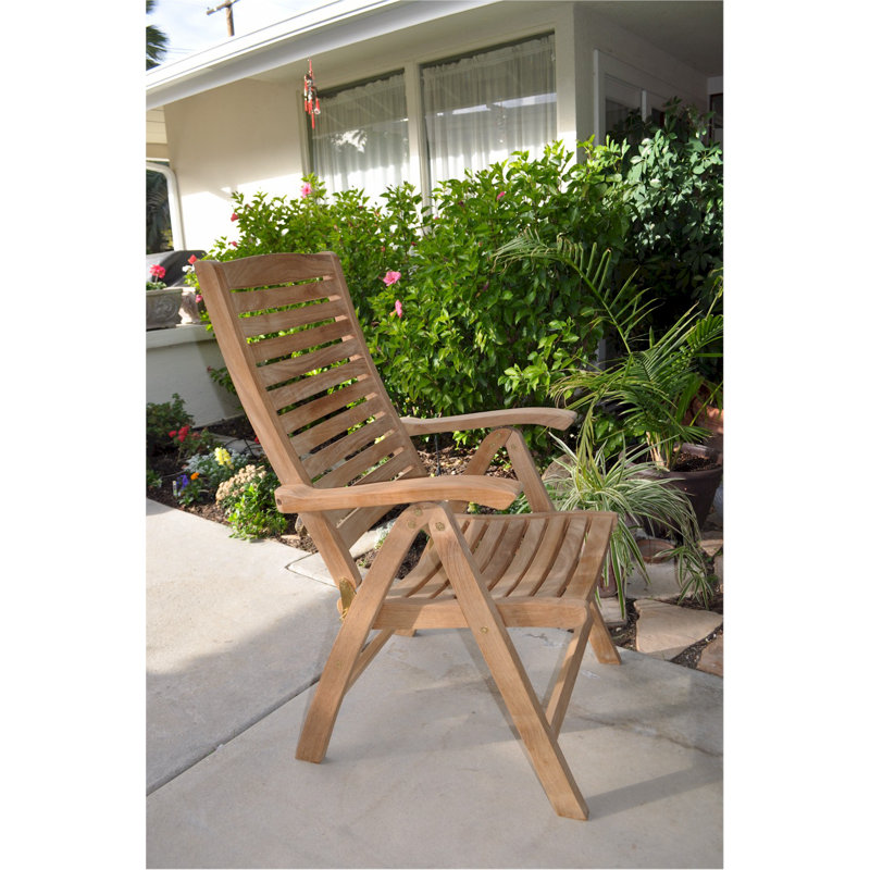 Carina Teak 5-Position Outdoor Reclining Lounge Chair
