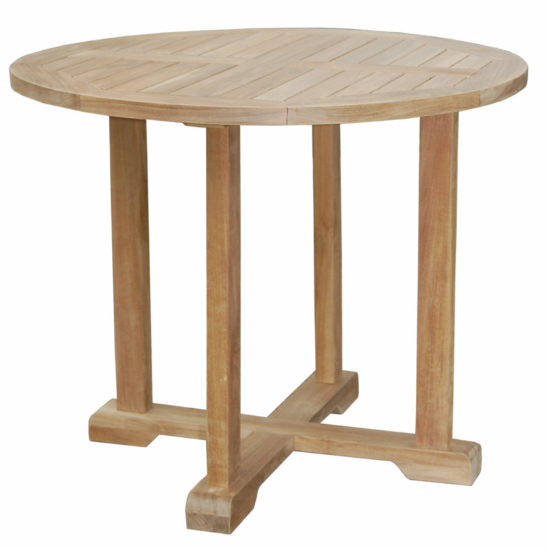 Montage 38'' Round Teak Bistro Table in Light Brown