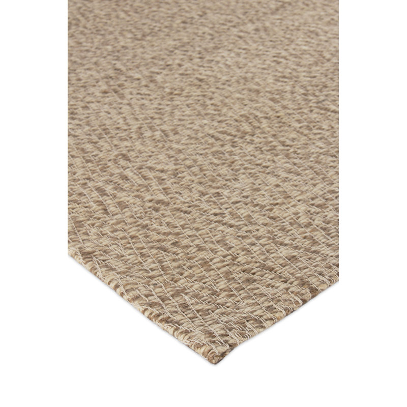 Handcrafted Geometric Beige Wool 8' x 10' Area Rug