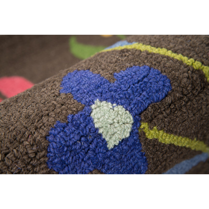 Brown Hand-Tufted Wool Runner Rug, 2'3" x 8'