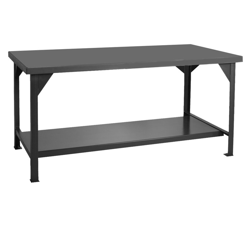 Durham 72" Heavy-Duty Powder-Coated Steel Workbench