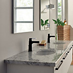 Zura Modern Matte Black Chrome Lever Bathroom Faucet