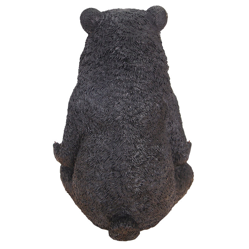 Zen Bear Meditation Garden Statue in Hand-Painted Resin