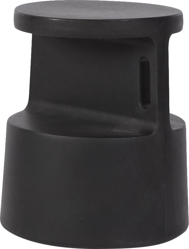 Tote Lightweight Portable Black Plastic End Table/Stool