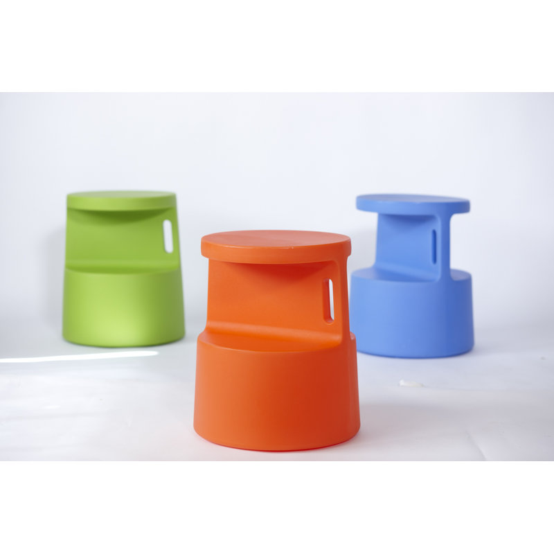 Tote Lightweight Portable Black Plastic End Table/Stool