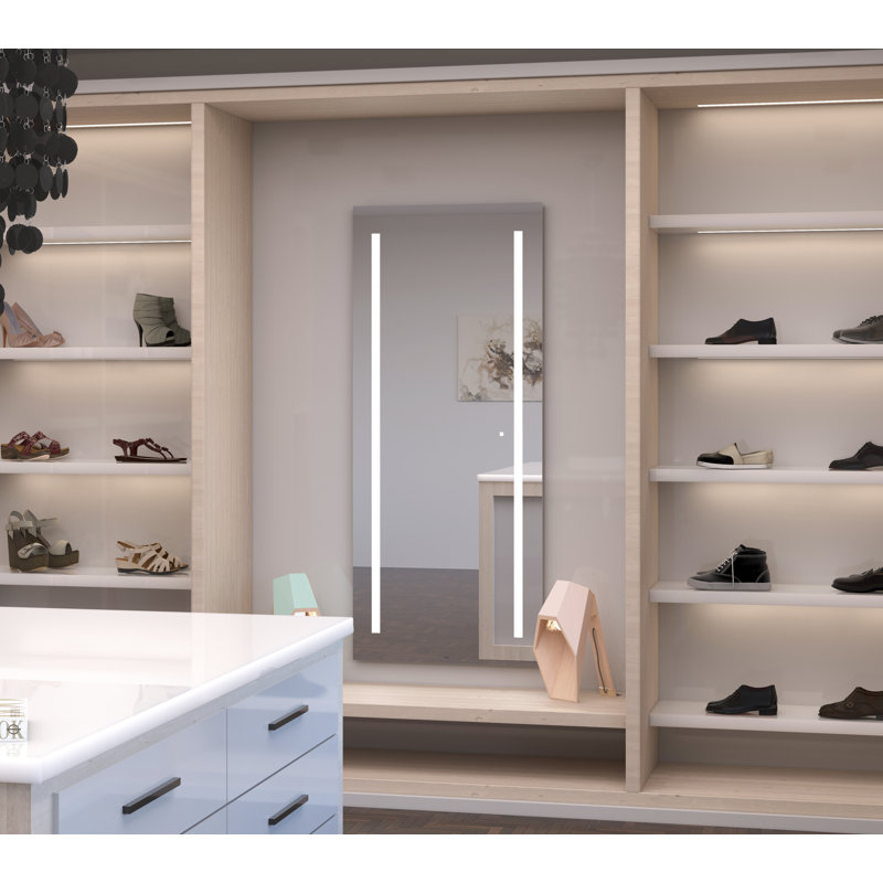 Modern Frameless Full Length Lighted Bathroom Mirror