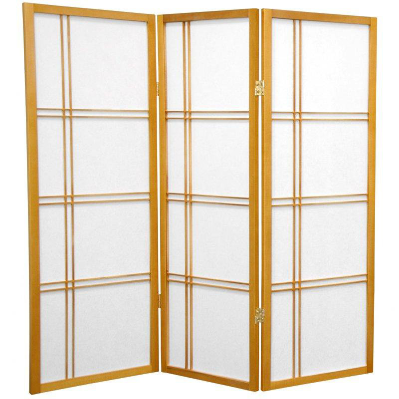 Honey 4 ft Shoji 3-Panel Folding Room Divider