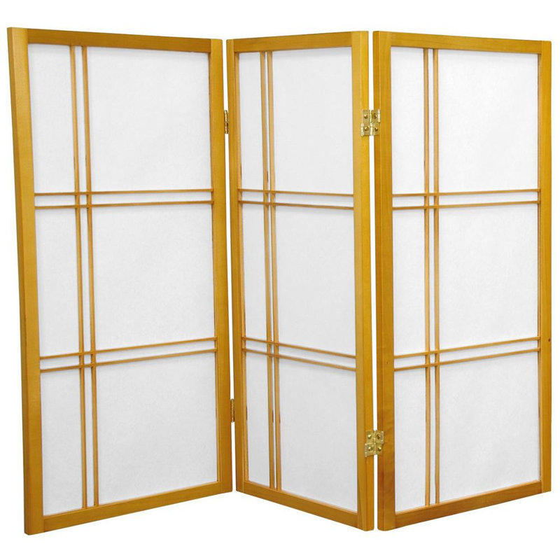 Honey 3-Panel Shoji Screen with Rice Paper