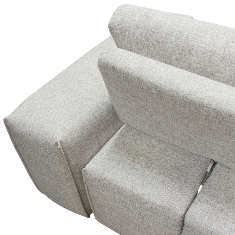 Barley Chic Contemporary 5-Seater L-Shaped Sectional Sofa