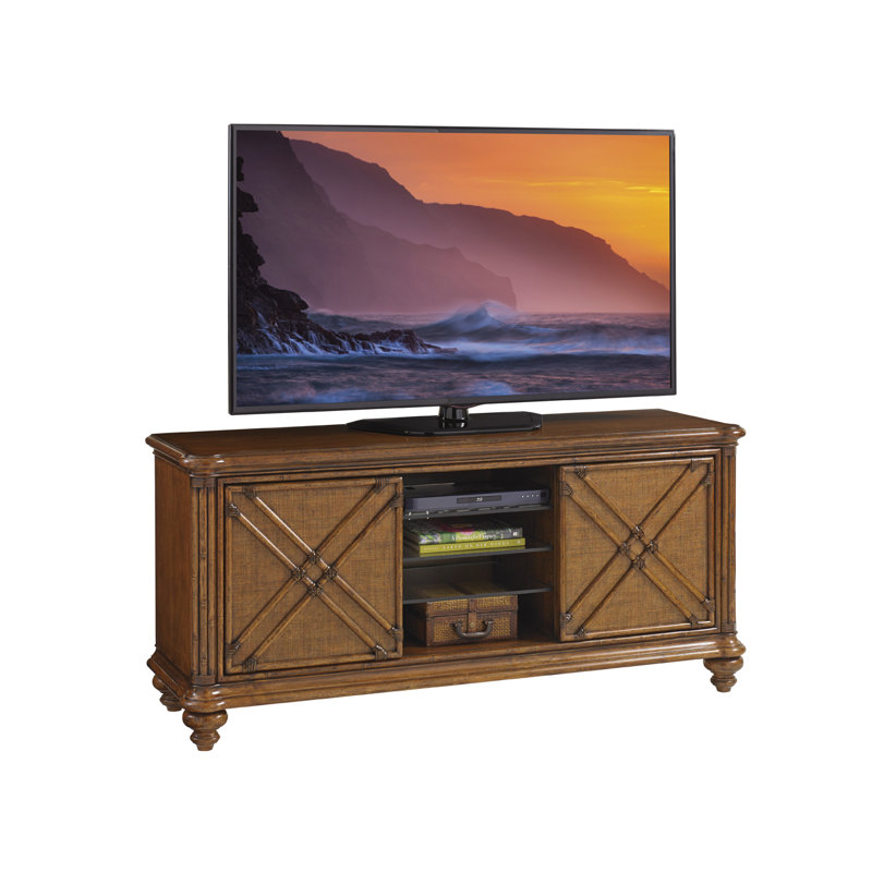 Bali Hai Marlin 65" Tamarind Media Console with Rattan Fretwork