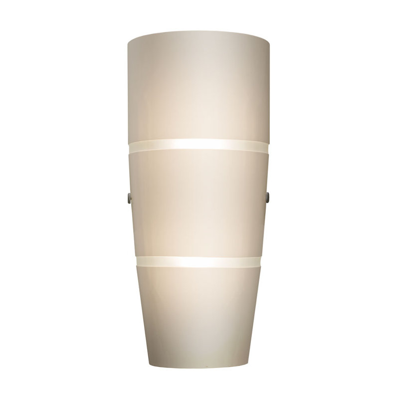 Madison 17" Satin Nickel Dimmable LED Wall Sconce with White Shade