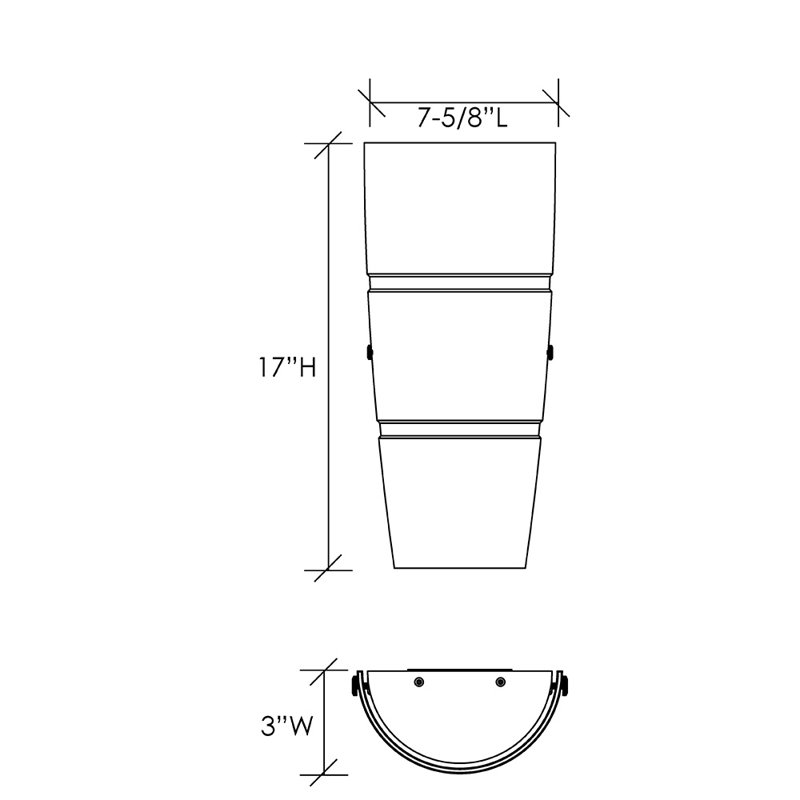 Madison 17" Satin Nickel Dimmable LED Wall Sconce with White Shade