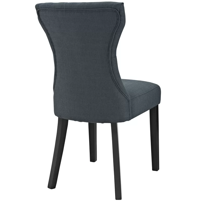 Elegance Whisper High-Back Parsons Side Chair in Gray Faux Leather