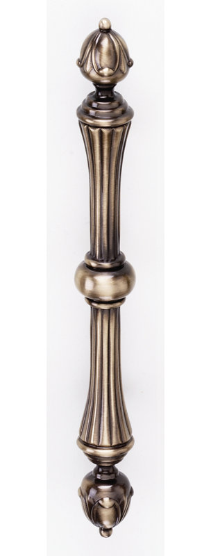 Antique English Brass 4.5'' Appliance Pull with Matte Finish
